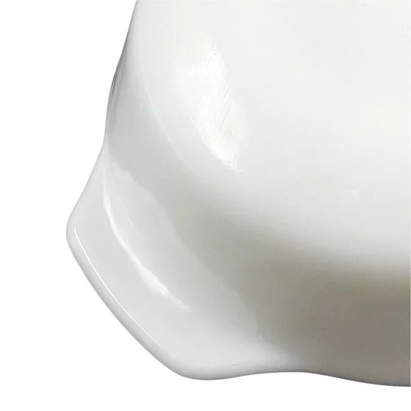 Vintage White Milk Glass Round Baker One Quart Small Casserole Side Dish #436 - Picture 9 of 10